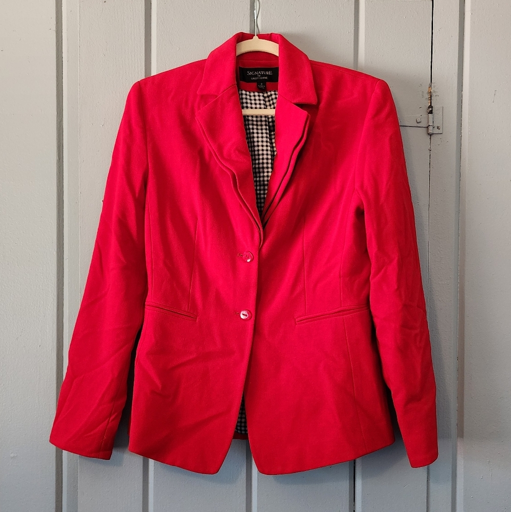 Red Blazer Larry Lavine Size 6